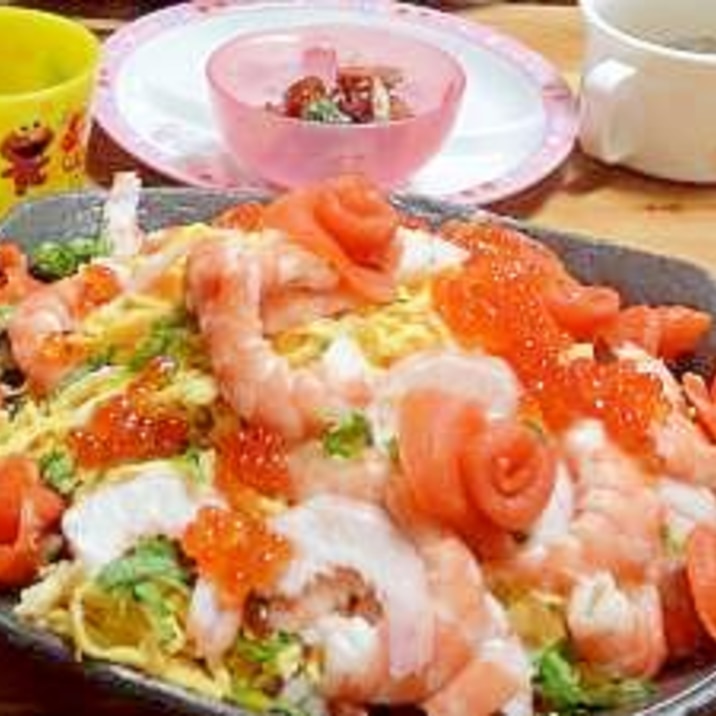 11ひな祭りメニュー 華やか簡単ちらし寿司 レシピ 作り方 By ぱぱんぱんぱん 楽天レシピ